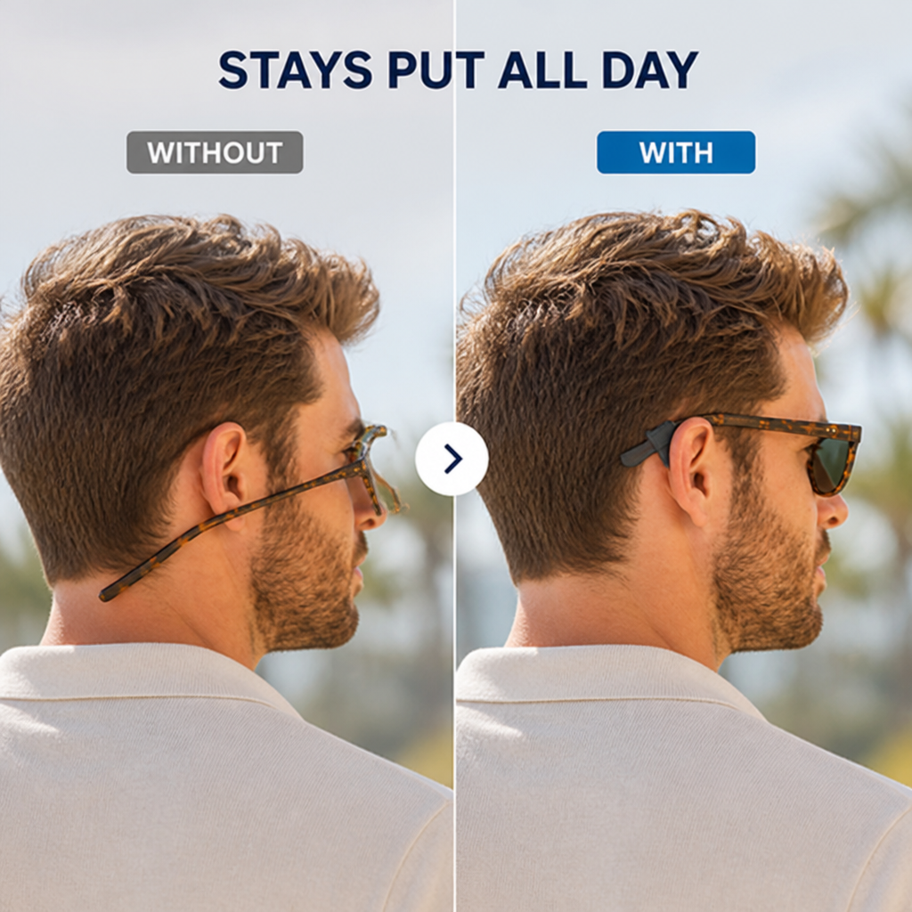 EarLock™ Anti-Slip Glasses Ear Grips — Comfortable Silicone Hooks