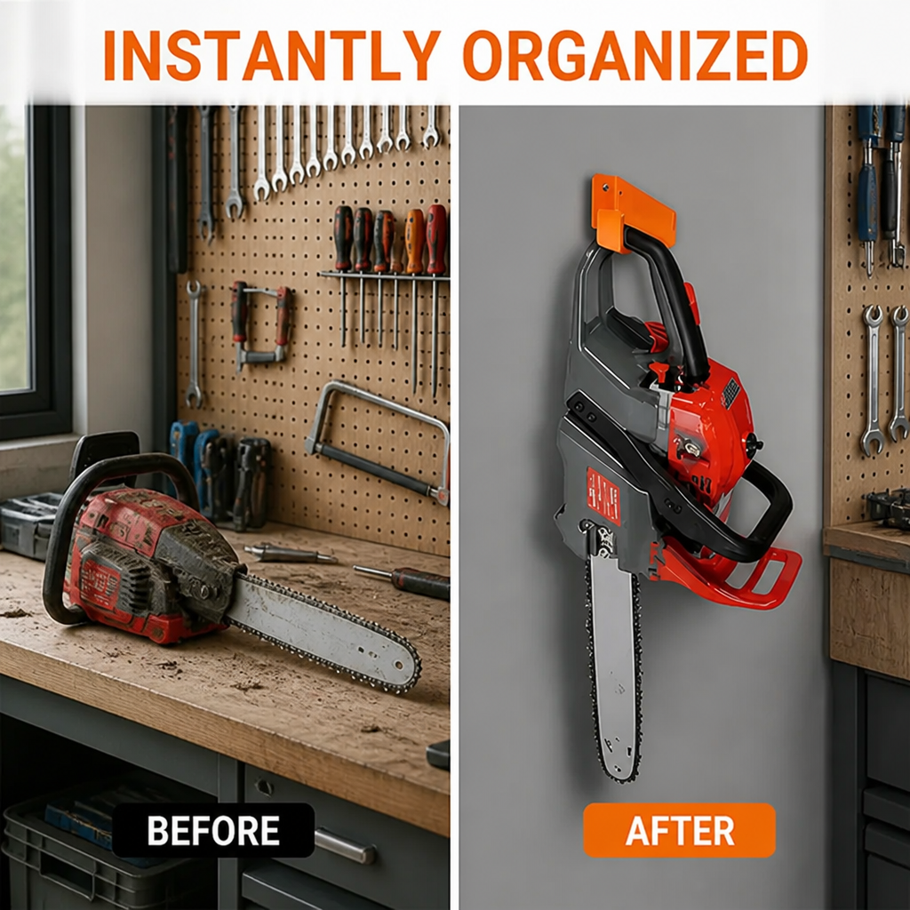 SecureHold™ - Wall-Mounted Tool Bracket