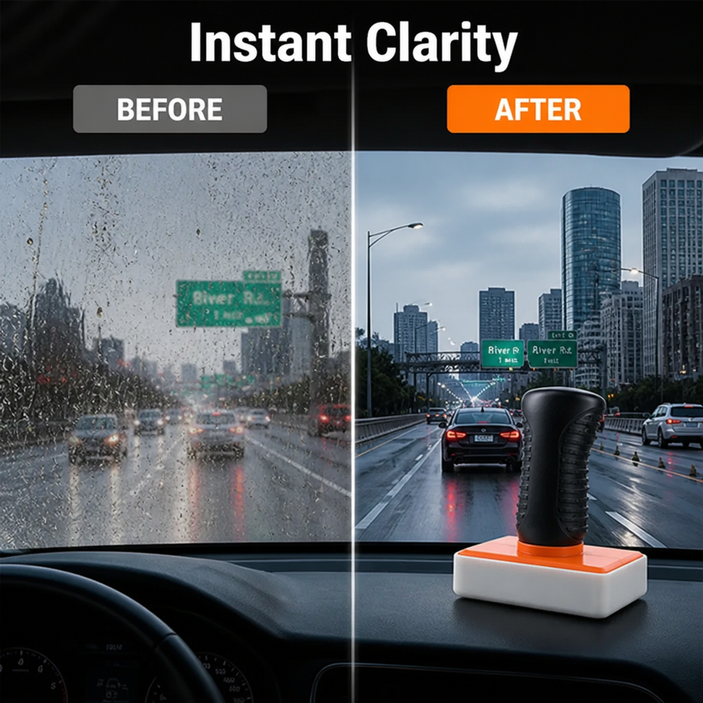 CrystalWipe™ — Car Glass Cleaning Scrubber