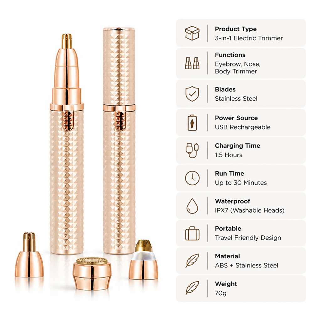 VelvaBrow™ 3-in-1 Facial & Brow Trimmer
