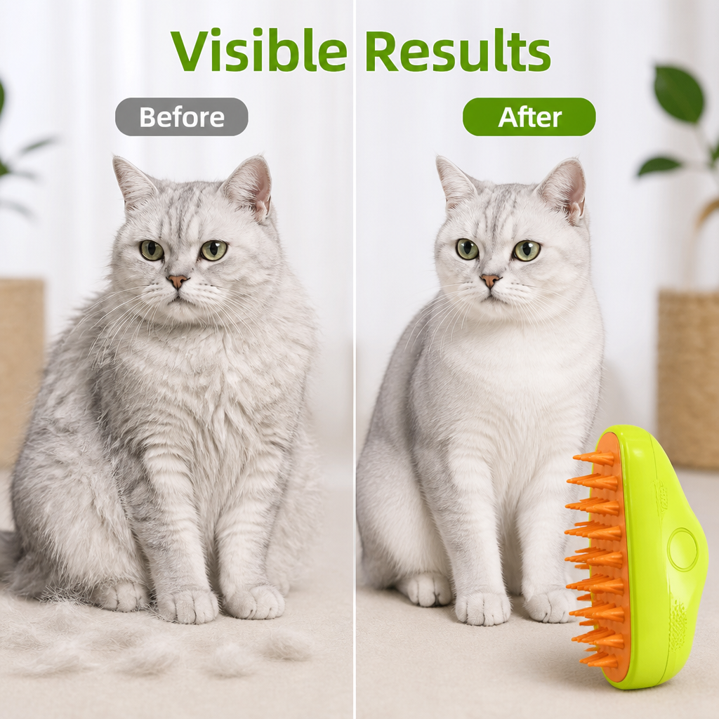 PurrGroom™ — Soft Massage Pet Brush
