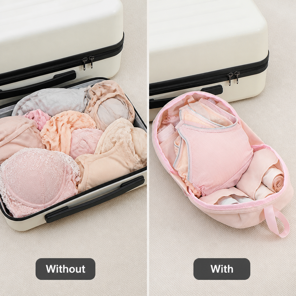 Lingerline™ Lingerie Travel Case — Pack Bras Without Crushing