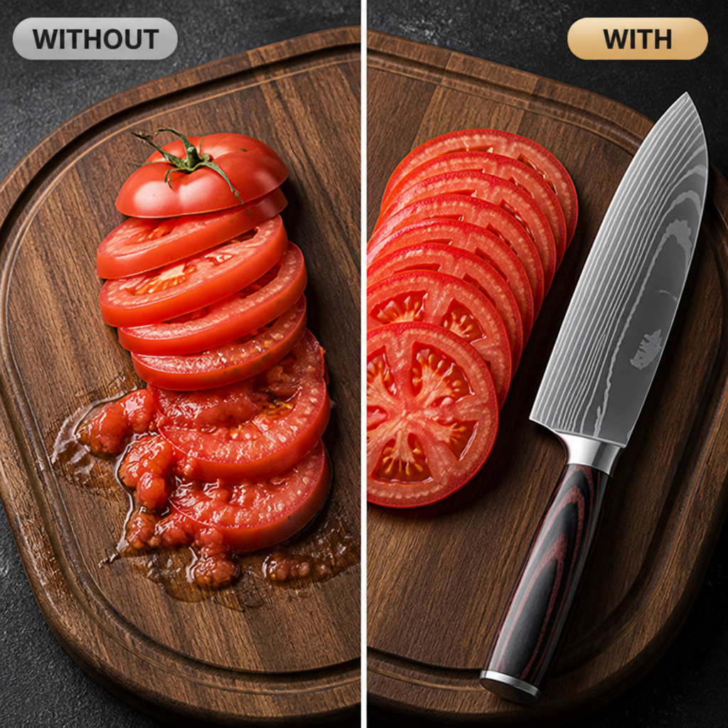 Kaizora™ 9-Piece Damascus-Pattern Knife Set — Sharp, Precise Slicing