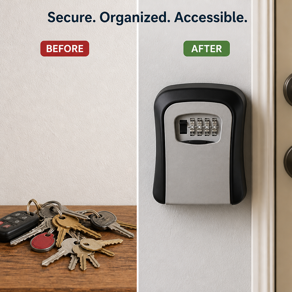 KeyVault™ — Secure Wall-Mounted Key Box