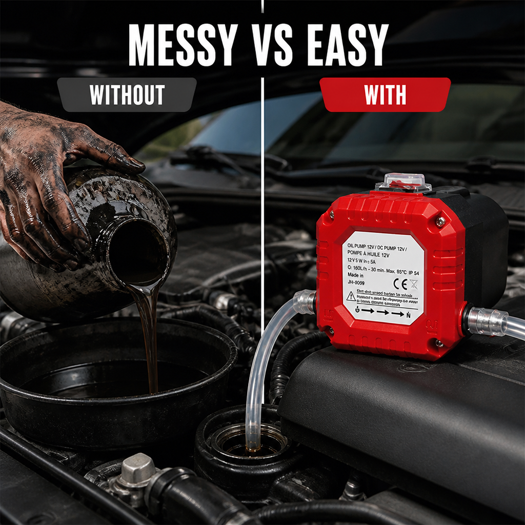 SumpEase™ Electric Oil Change Pump — Mess-Free Fluid Extraction