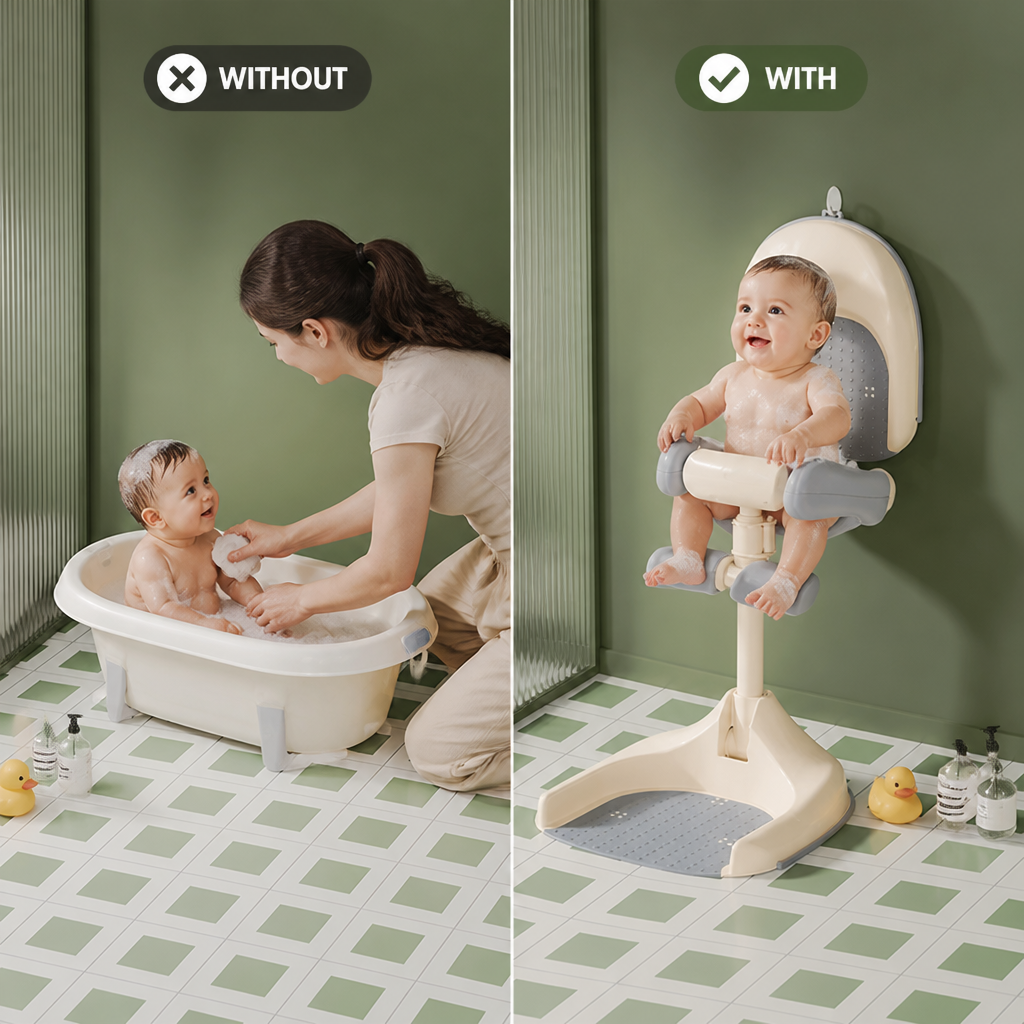 SplashNook™ Adjustable Baby Bath Seat — Steady, Calm Bath Time