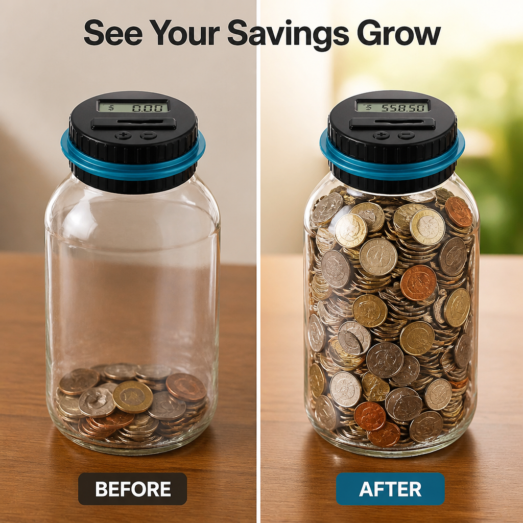 CoinCount™ — Digital Coin Counting Jar