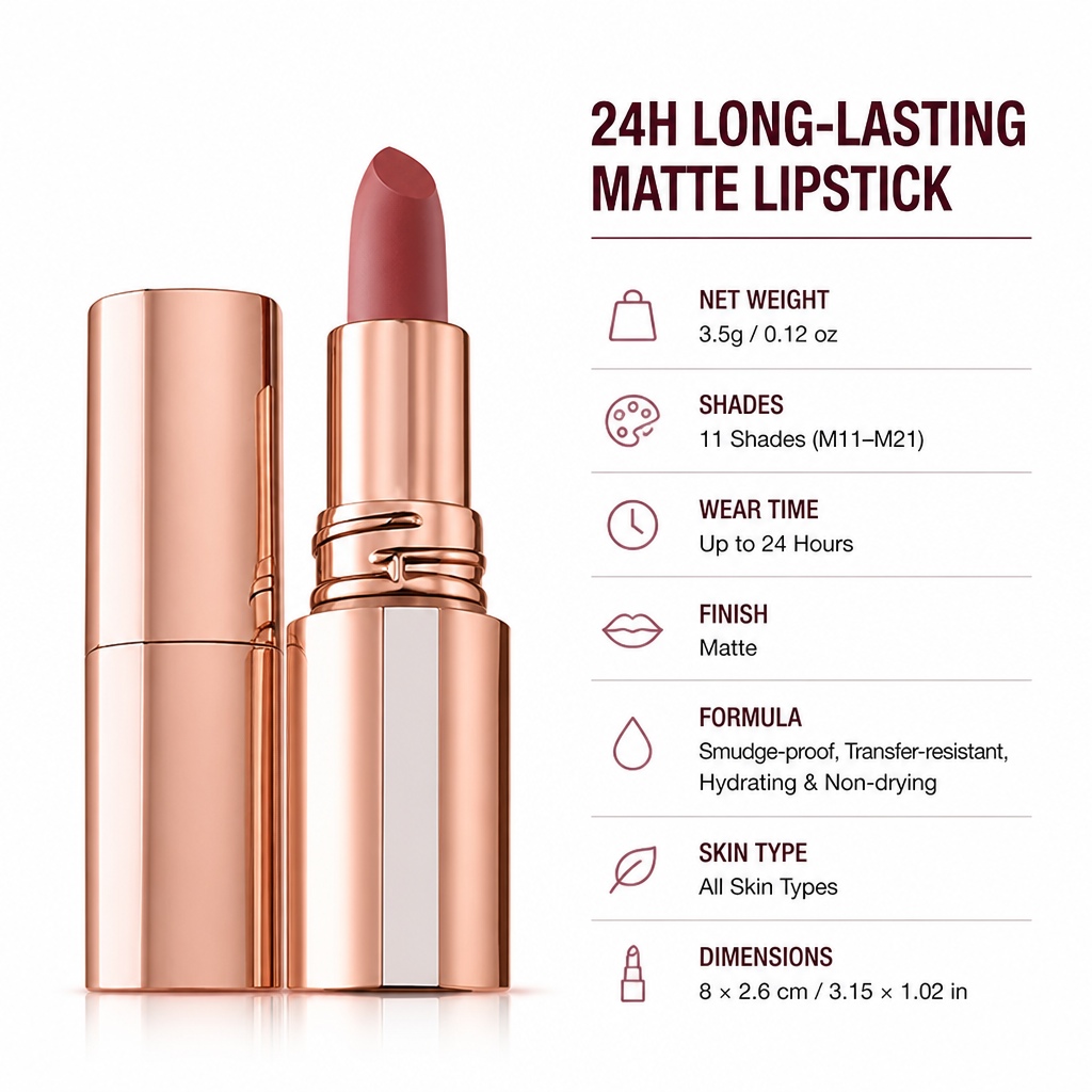 Velvetquill™ Matte Lipstick — Bold Color That Lasts
