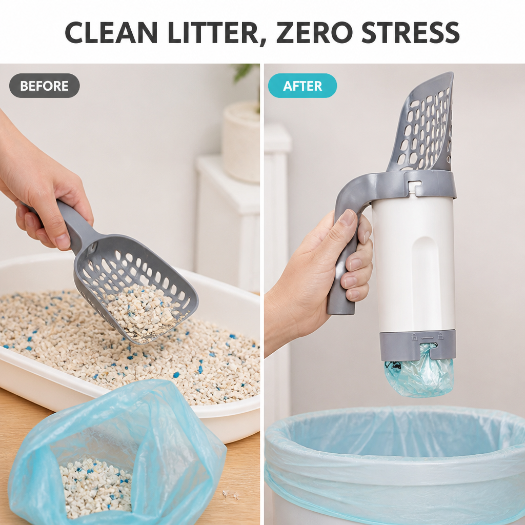Scoop & Go™ - Cat Litter Scoop with Waste Holder