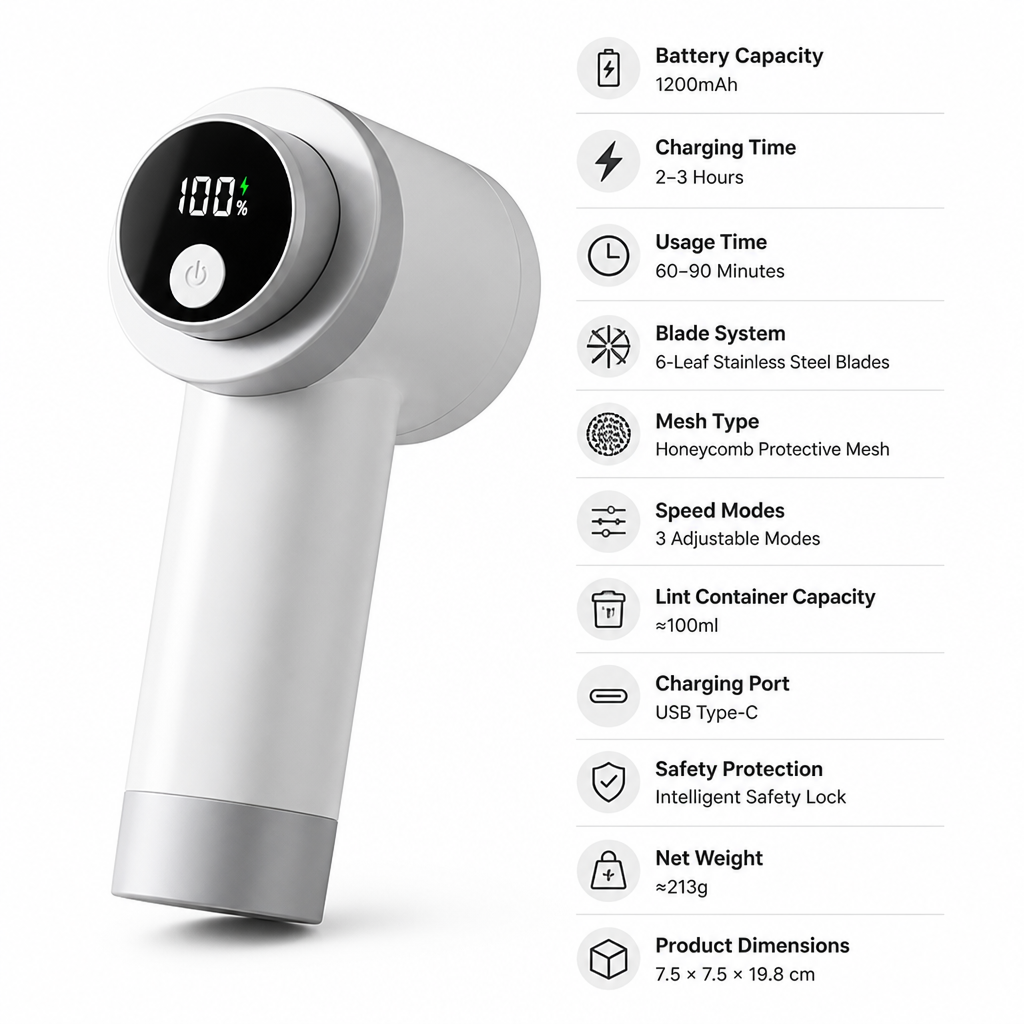 LintLuxe™ Rechargeable Fabric Shaver
