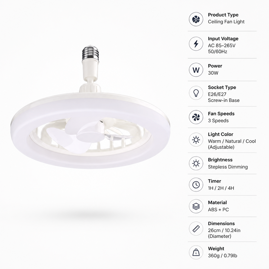 CoolHalo™ — LED Ceiling Fan with Light