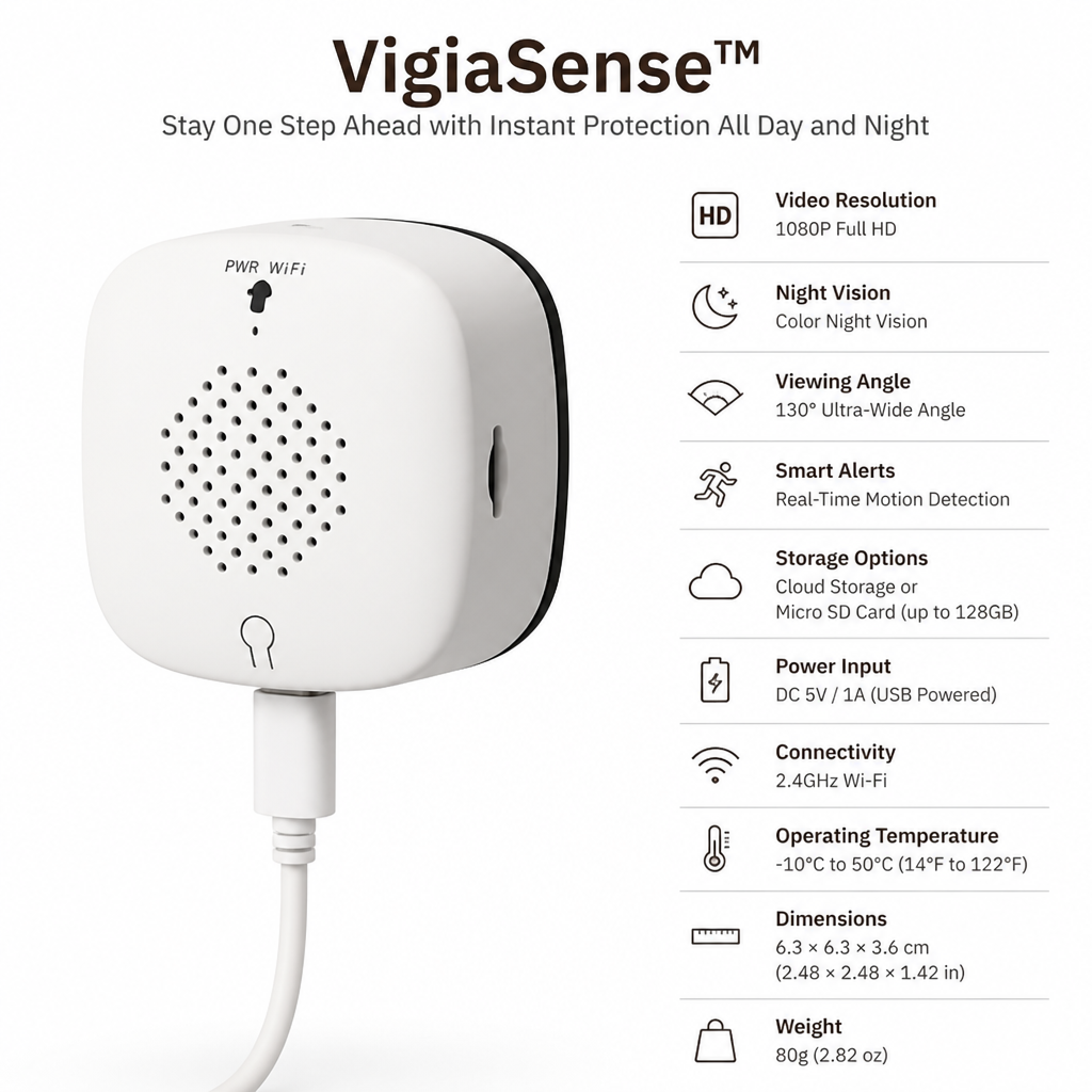 VisionGuard™ - Smart Night Vision Camera