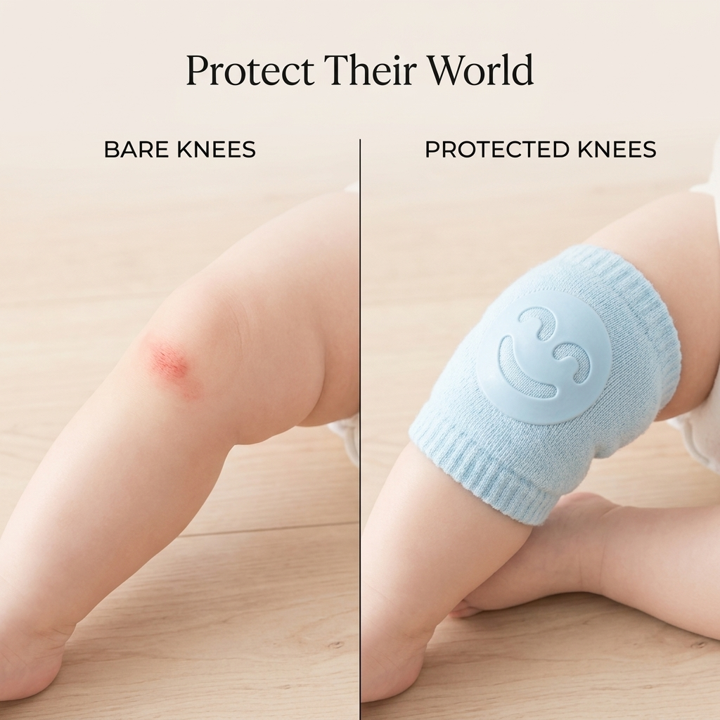 CrawlCloud™ Baby Knee Guards — Cushioned Crawling Comfort