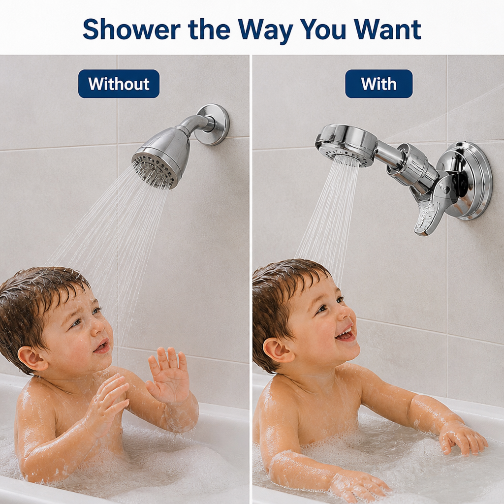 AquaPivot™ Suction Shower Head Holder