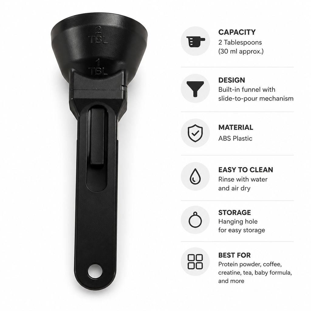 Pourfinch™ Funnel Measuring Scoop — Pour Without Spills