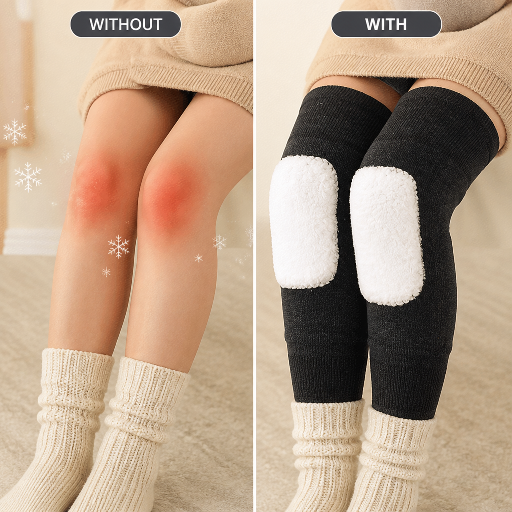 KneeHearth™ Plush Knee Warmers — Cozy All-Day Warmth
