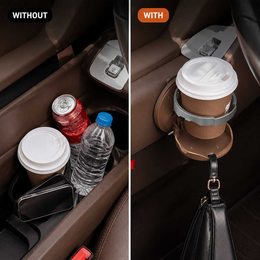 CupDock™ — Car Cup Holder Organizer