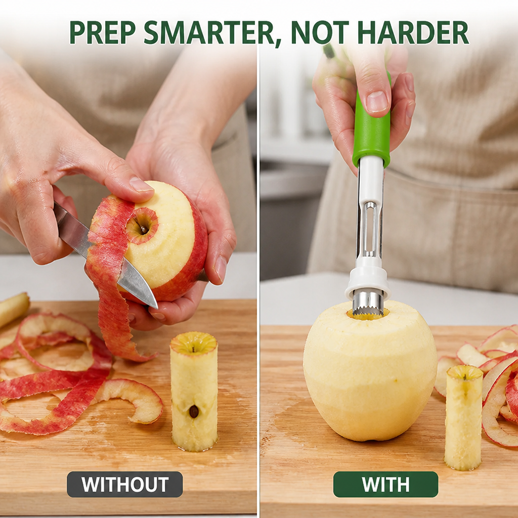 CoreSwift™ — Quick Fruit Corer & Slicer