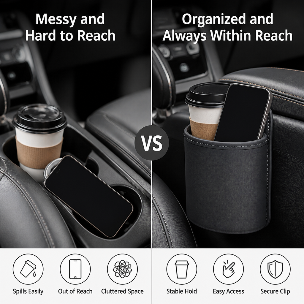 GripNest™ - Secure Car Drink & Phone Holder