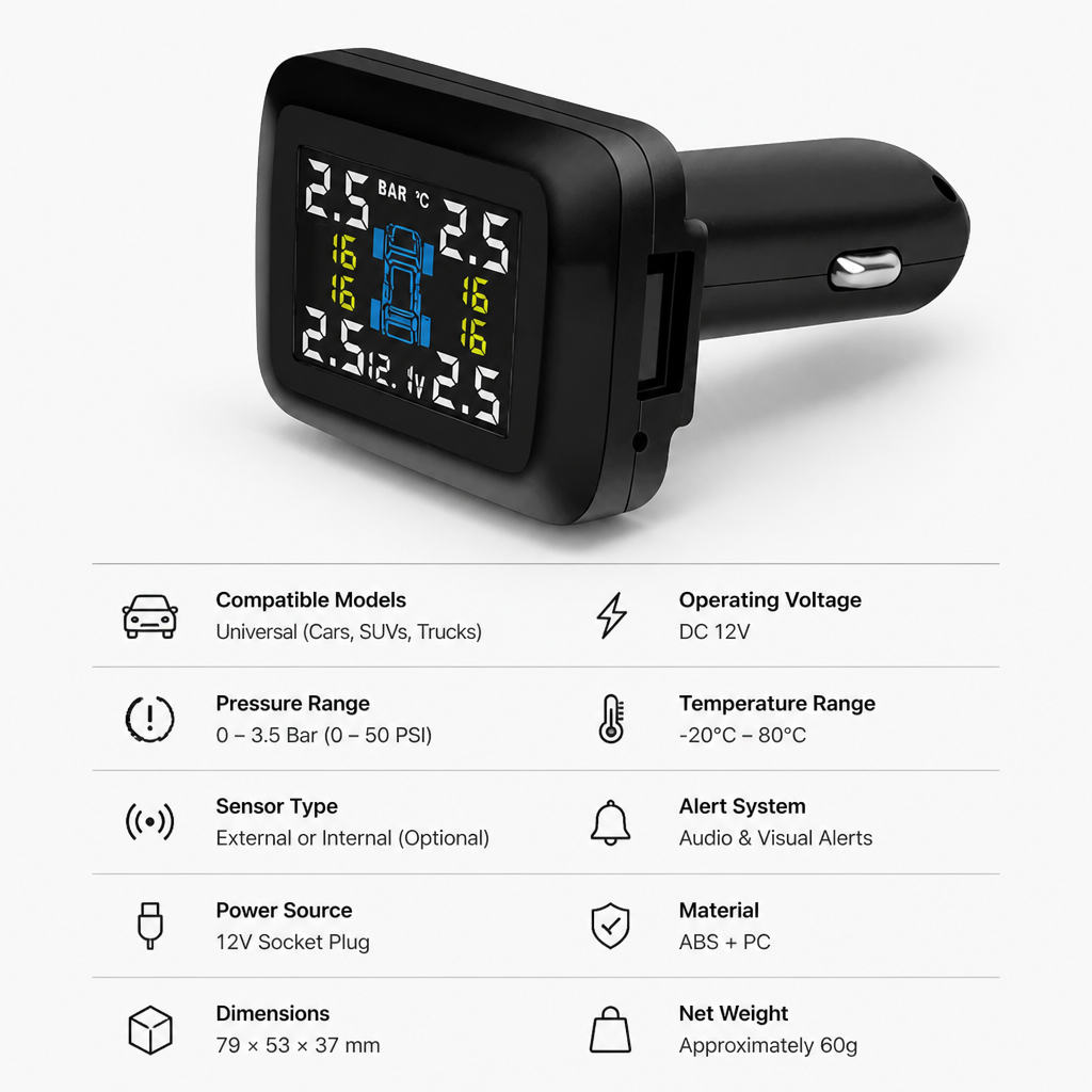 TireGuard™ - Real-Time Tire Pressure Monitor