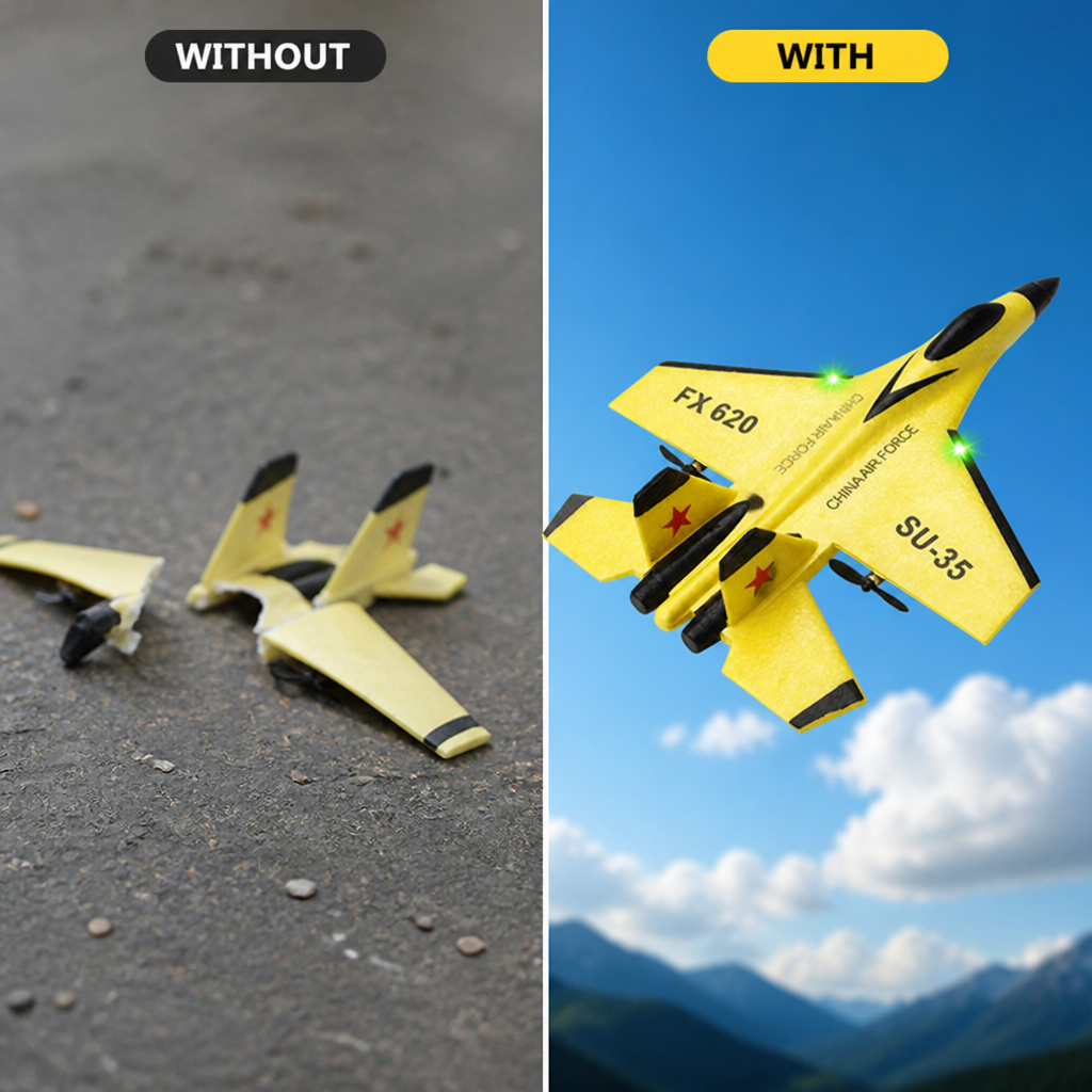 SkyRaptor™ RC Foam Fighter Jet — Easy Outdoor Flying Fun
