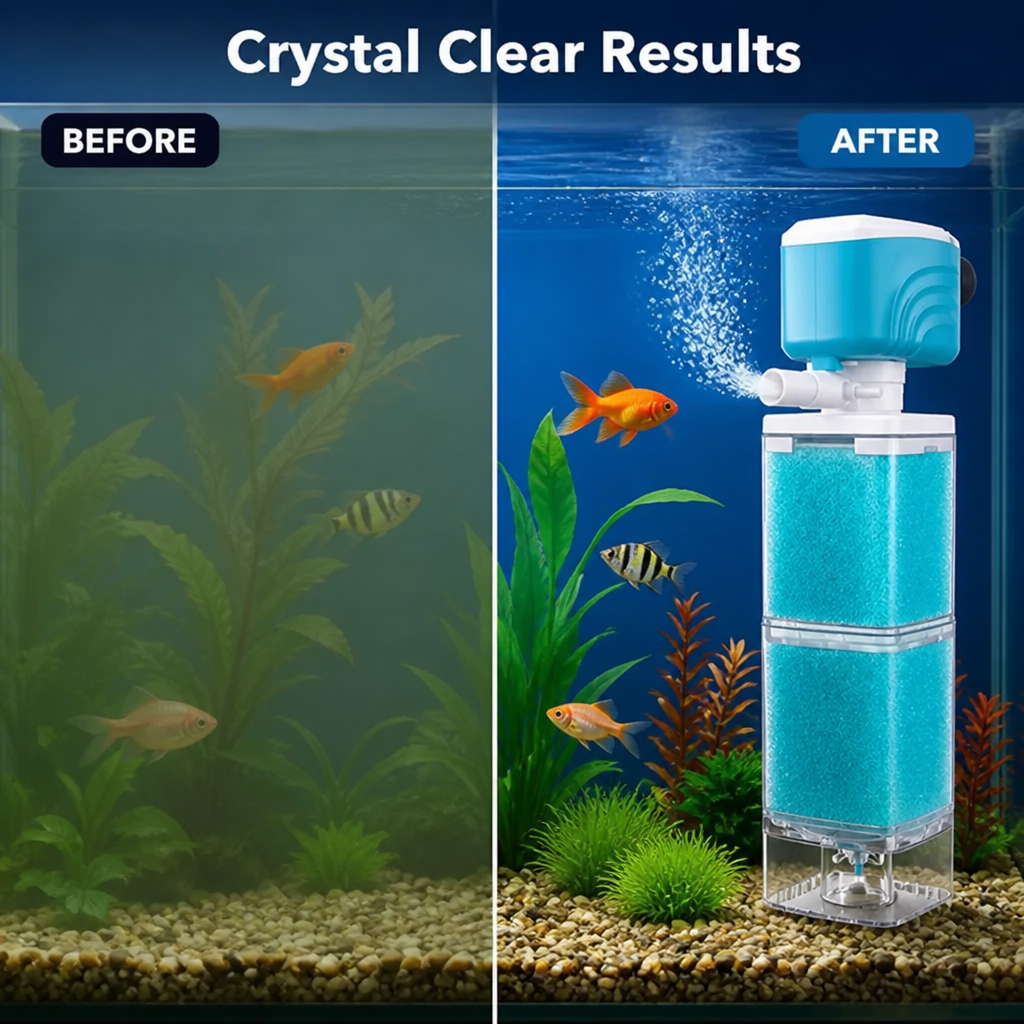 ClearFin™ Aquarium Filter & Oxygen Pump