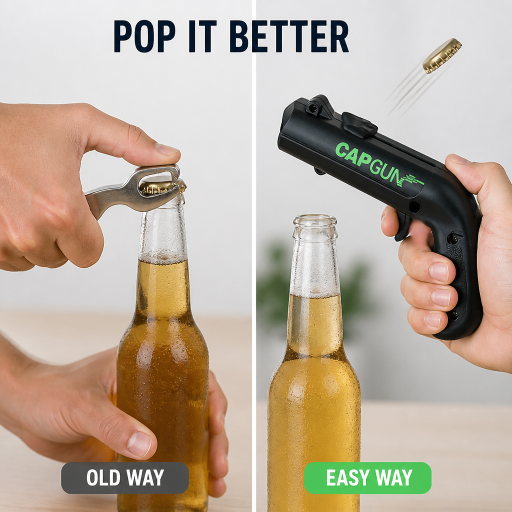 CapBlaster™ — One-Hand Bottle Opener