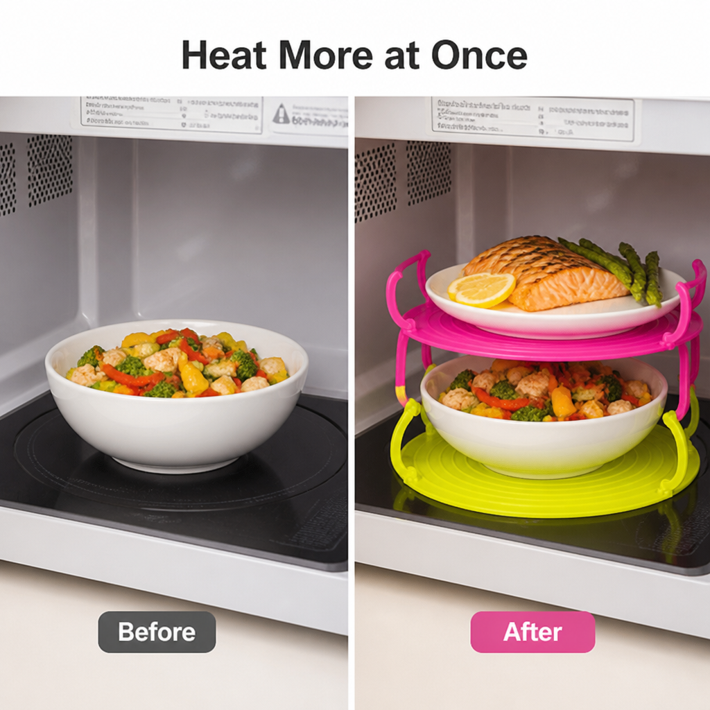 HeatMate™ — Multi-Level Microwave Food Warmer