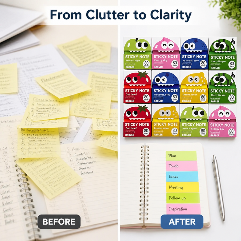 MemoGrid™ — Color-Coded Sticky Note Set