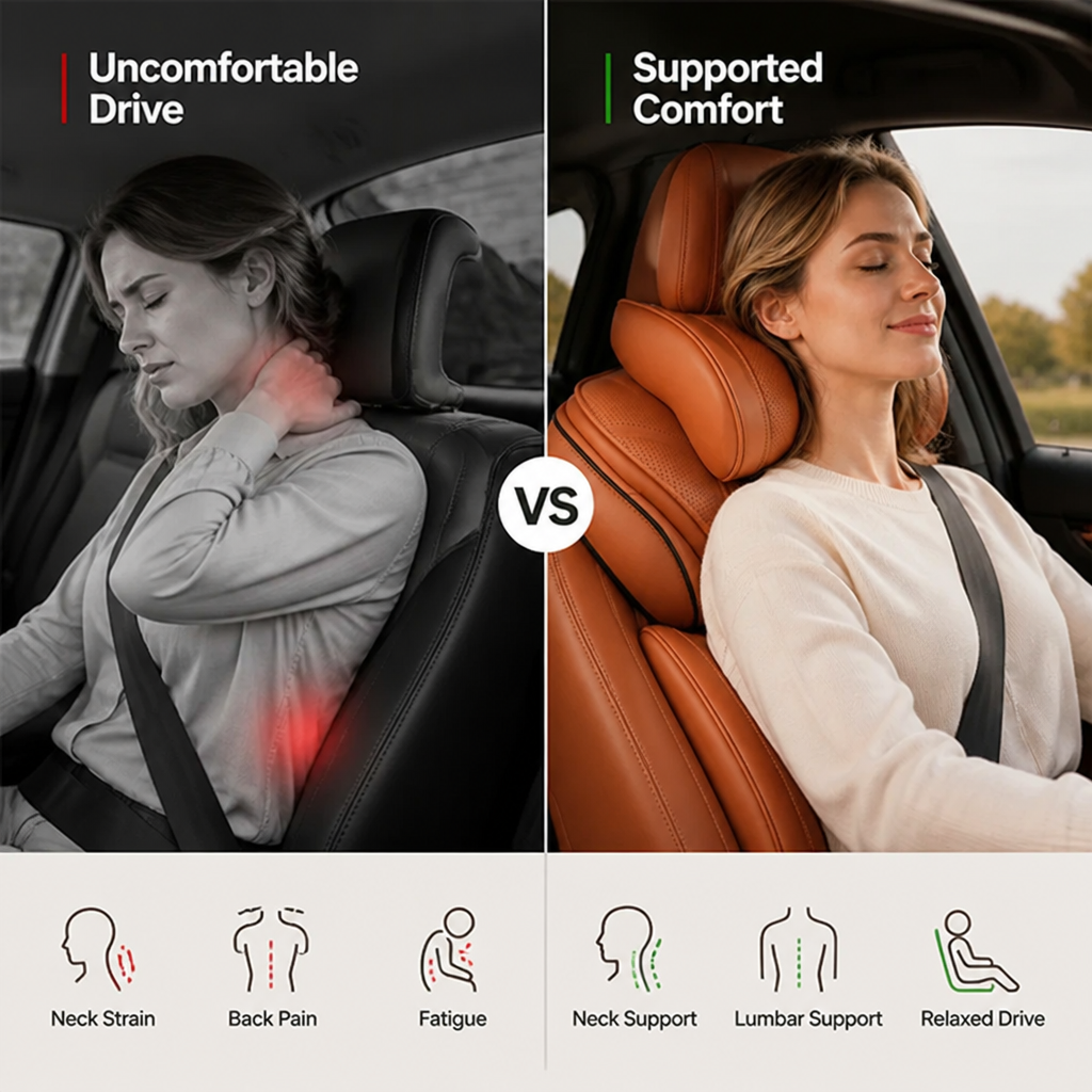 NeckEase™ - Premium Car Neck Support Pillow