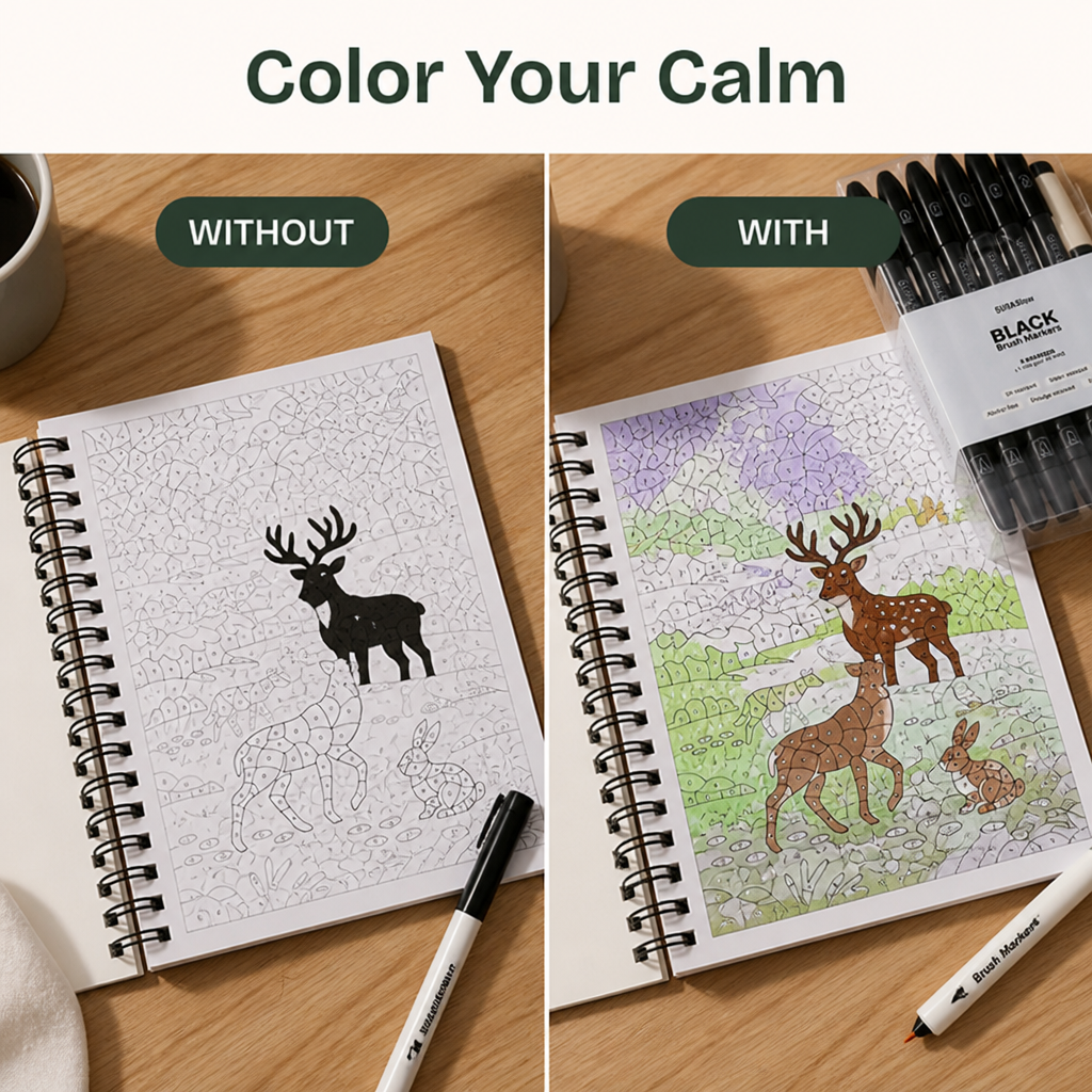 ArtBloom™ — One-Color Drawing Book