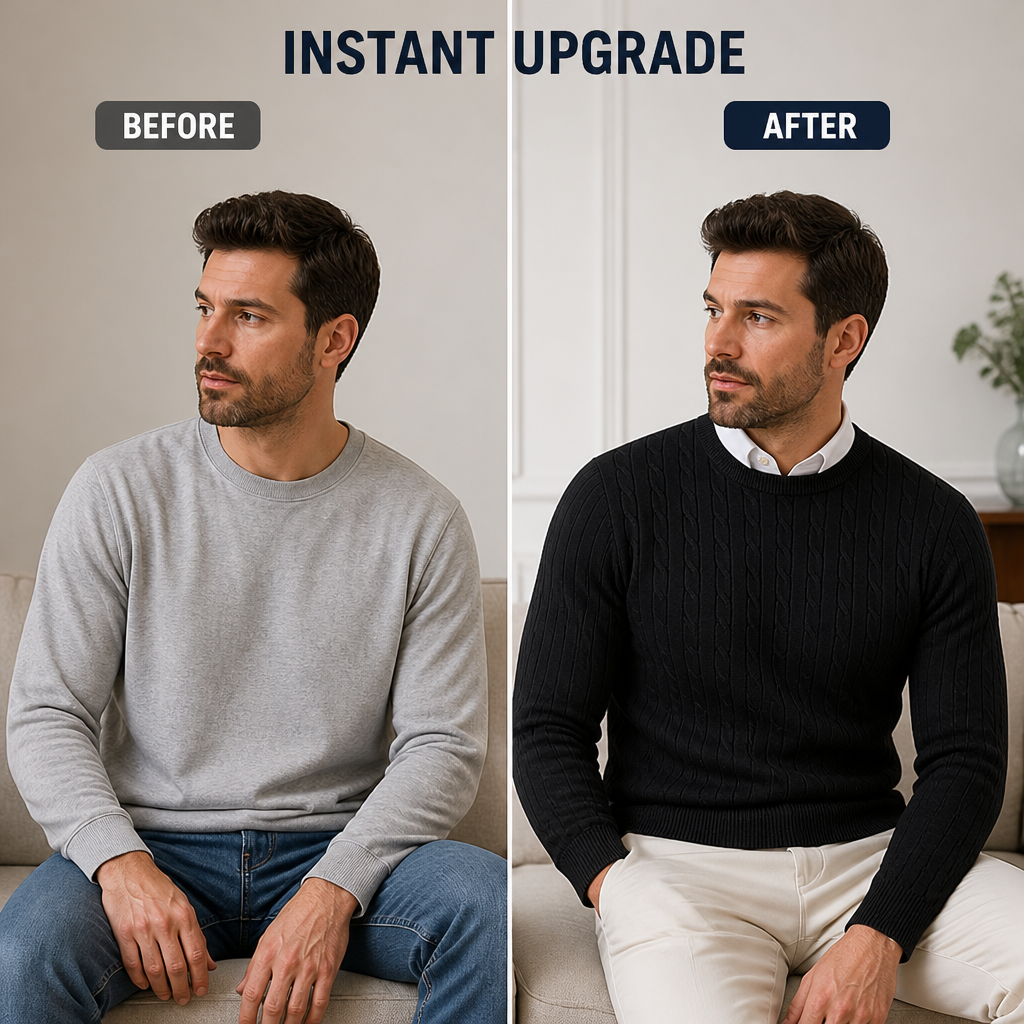 Thornbury™ Men's Cable-Knit Crew Sweater — Warm Everyday Style
