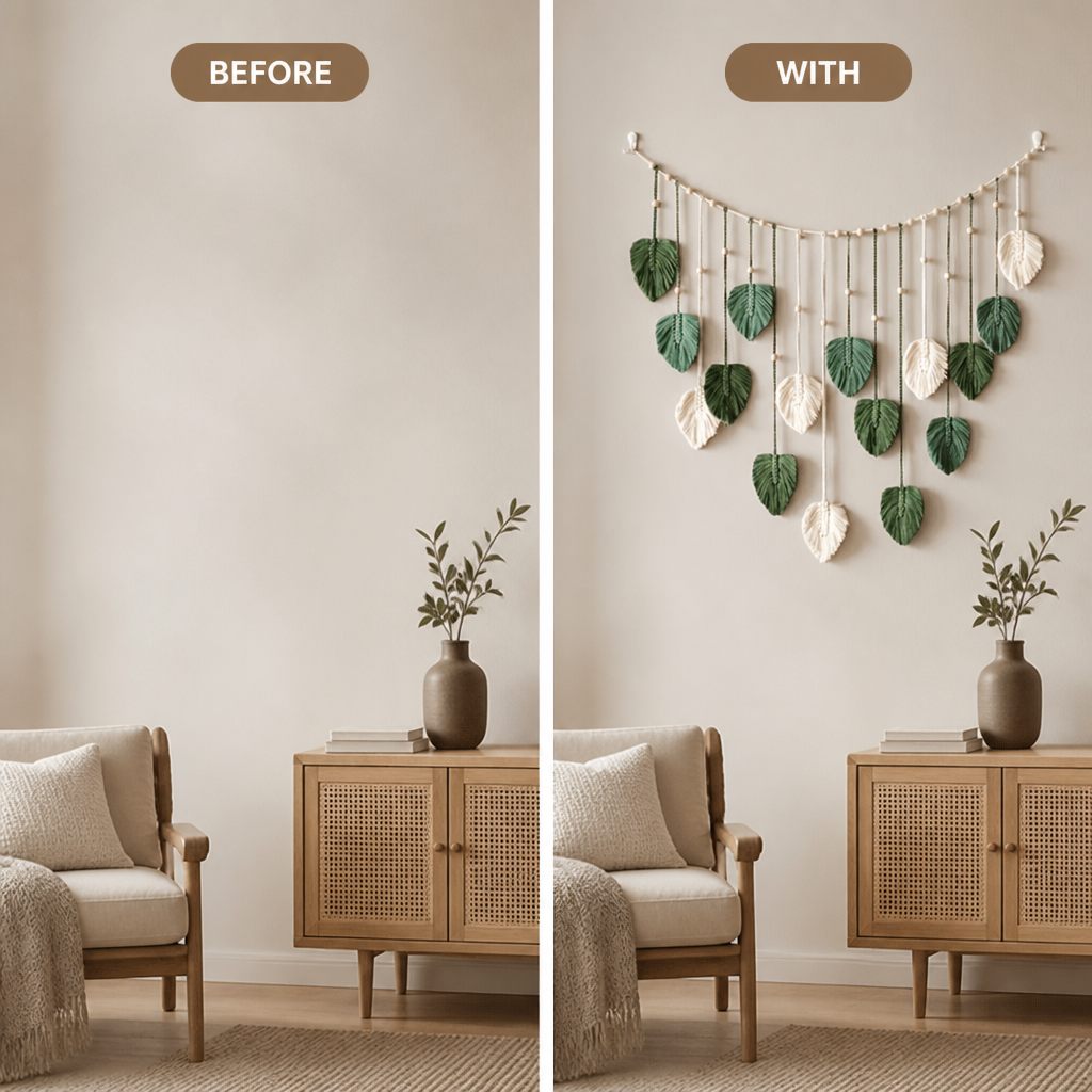 LeafTassel™ — Boho Leaf Wall Hanging