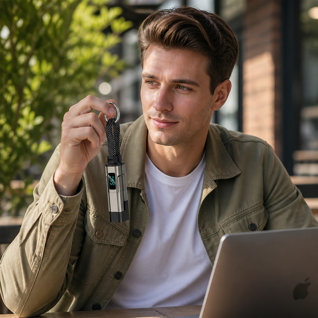 KeyVolt™ — Portable Keychain Power Bank