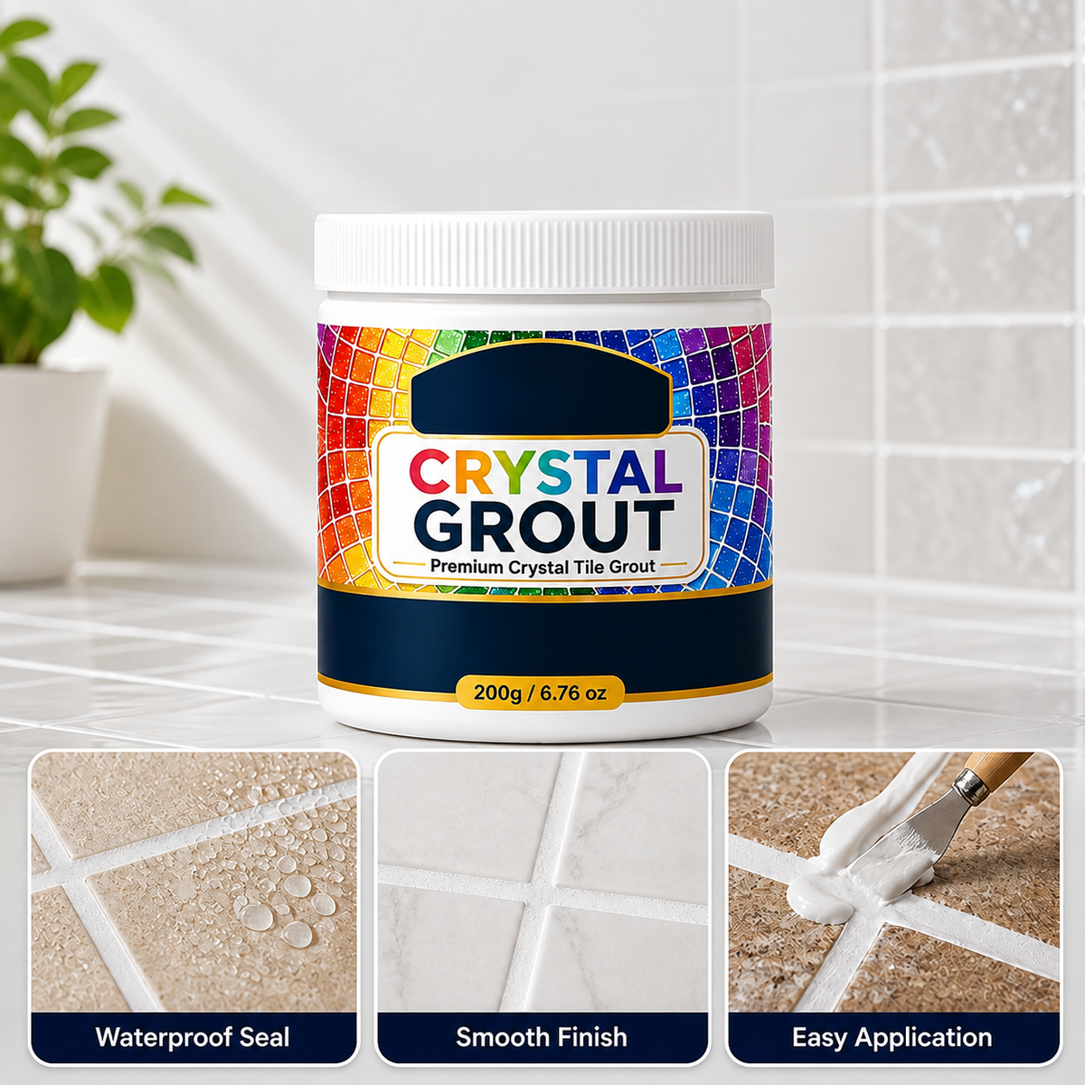 PureGrout™ - Fast-Dry Waterproof Grout Filler (200g)