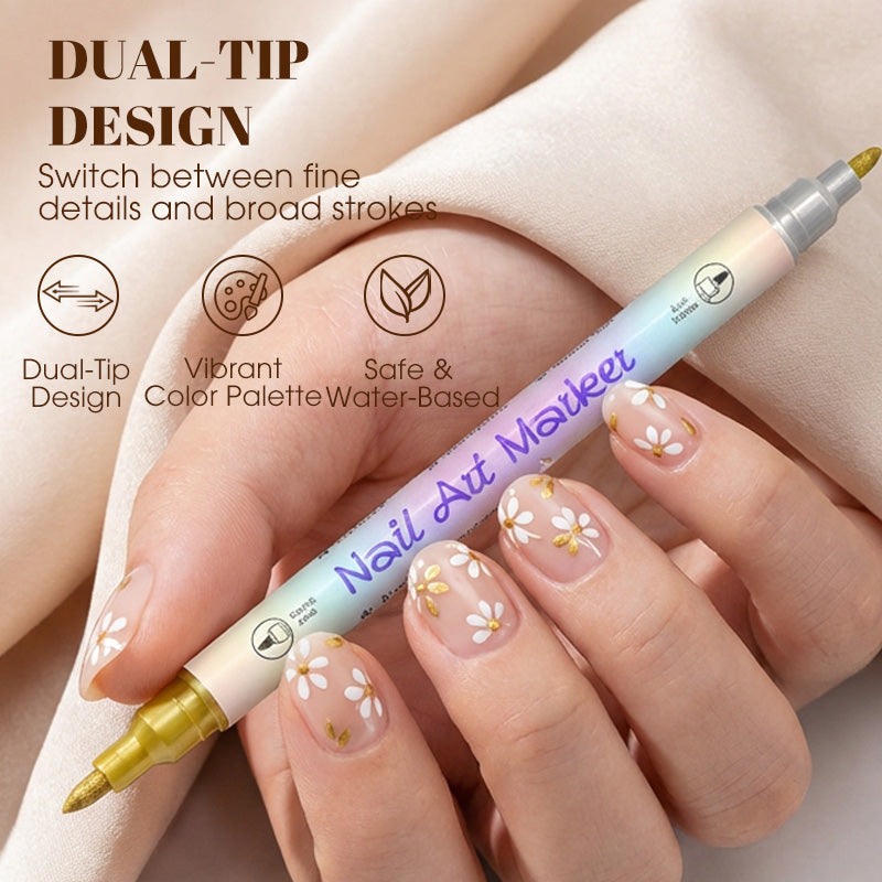 ColorMuse™ Dual-Tip Nail Art Pens — Create Stunning, Smudge-Free Nails That Grab Every Compliment Instantly