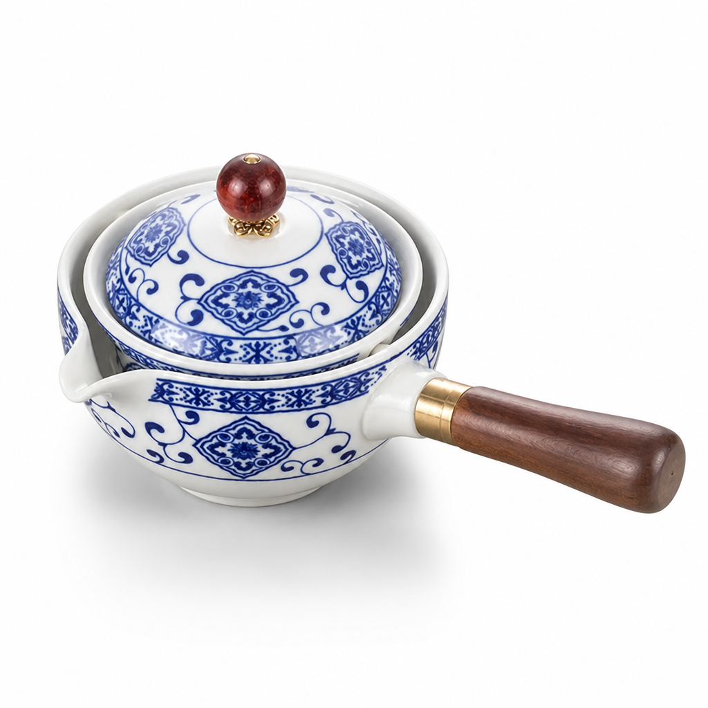 TeaSwirl™ 360° Rotating Teapot Set with Built-In Filter
