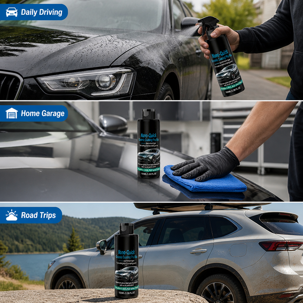 LusterShield™ Ceramic Coating Spray — Glossy Water-Repellent Shine