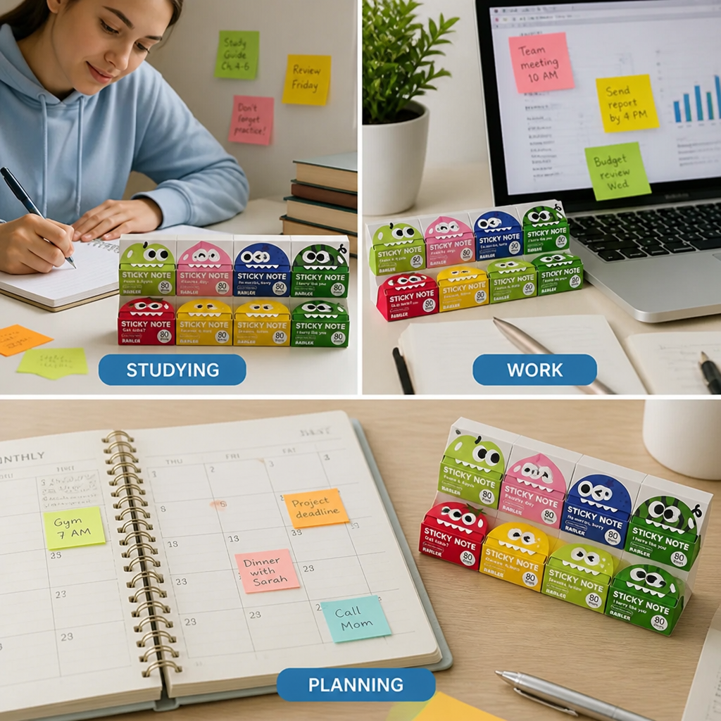 MemoGrid™ — Color-Coded Sticky Note Set