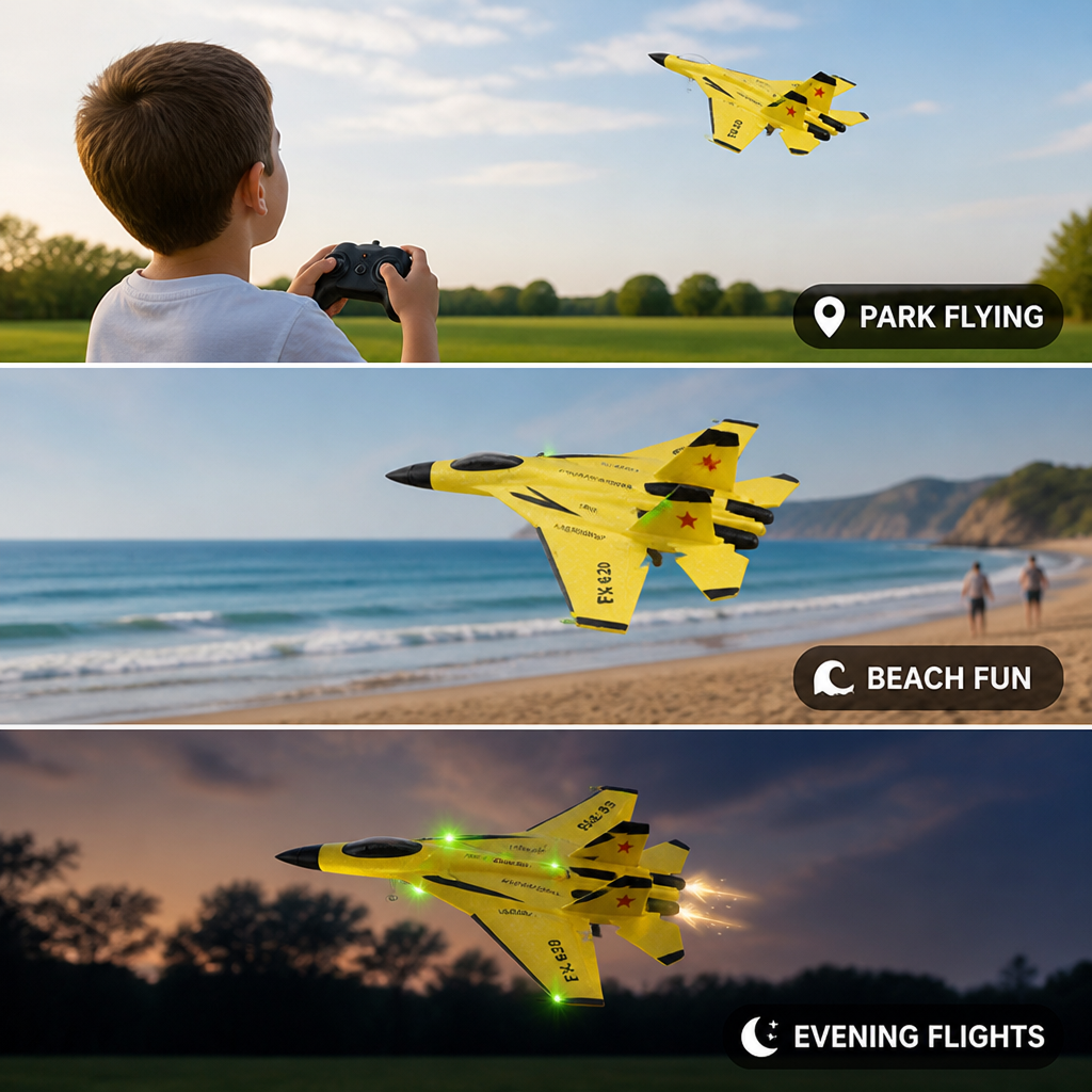 SkyRaptor™ RC Foam Fighter Jet — Easy Outdoor Flying Fun
