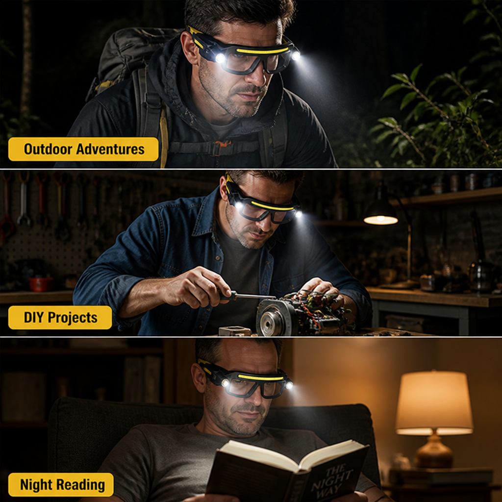 BeamSpecs™ LED Headlamp Glasses — Hands-Free Bright Light