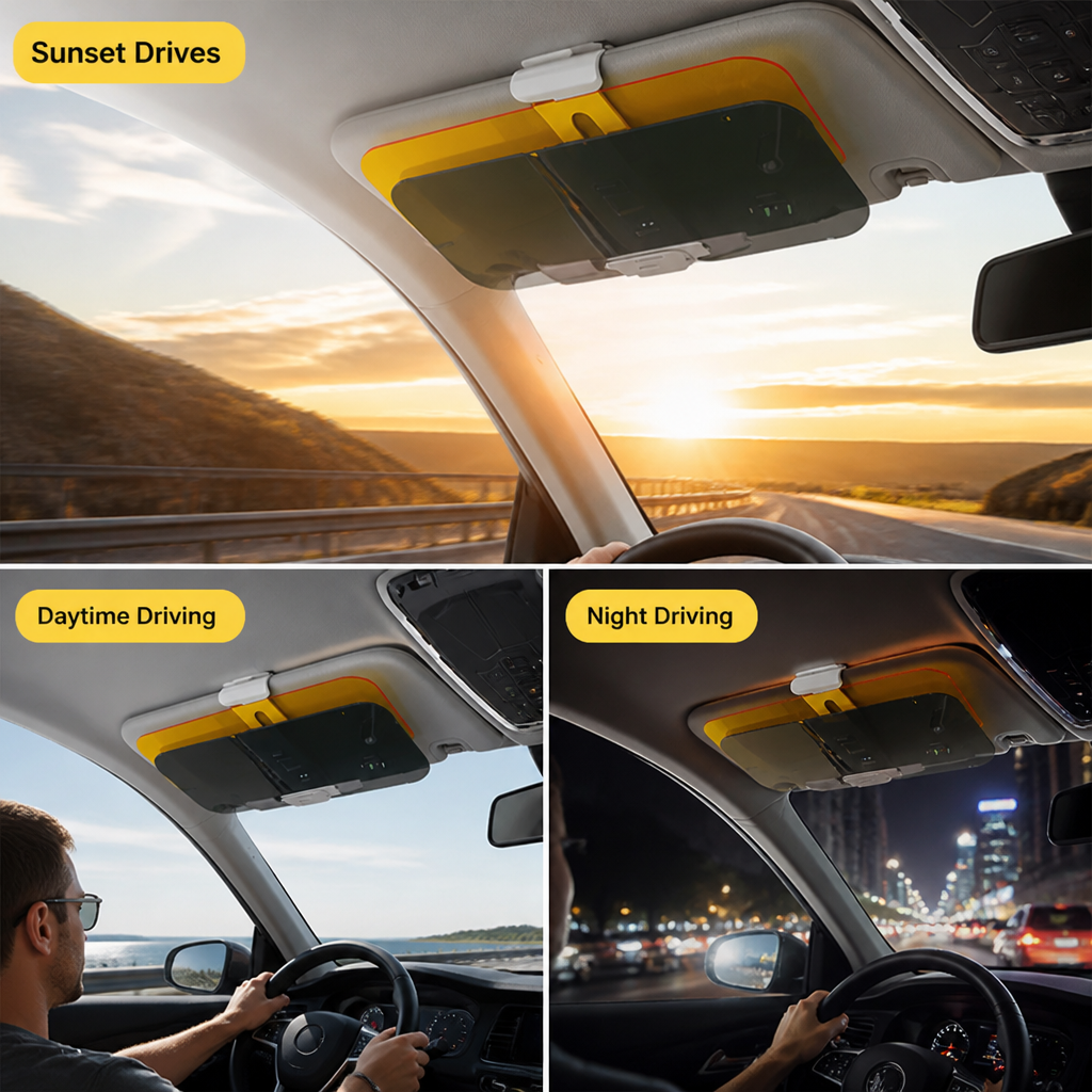VisorClear™ Anti-Glare Car Sun Visor — Drive With Less Squinting