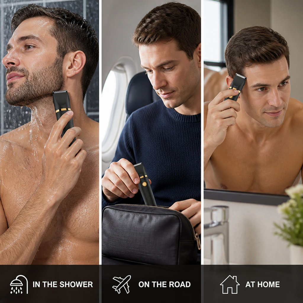 GroomVolt™ Waterproof Body Trimmer Set — Easy Everyday Grooming