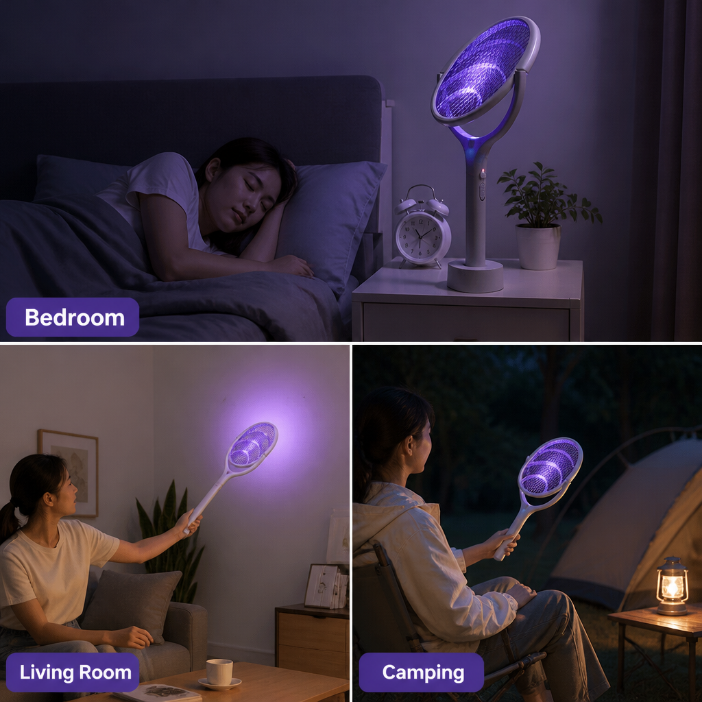 ZapReach™ Electric Bug Zapper Racket — Reach Bugs Anywhere
