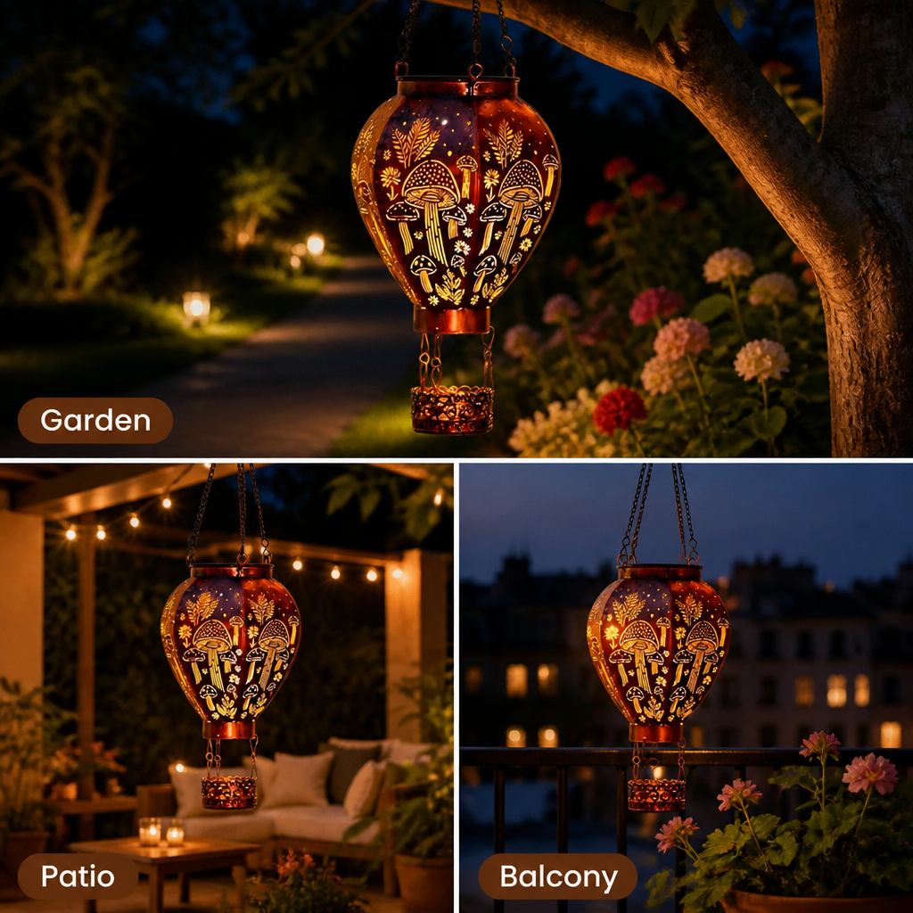 EmberLoft™ Solar Hanging Lantern — Warm Glow For Evenings