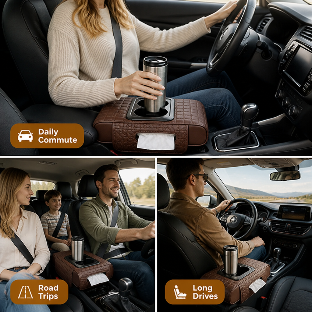 ConsoleNest™ Car Console Organizer — Keep Drinks And Tissues Close