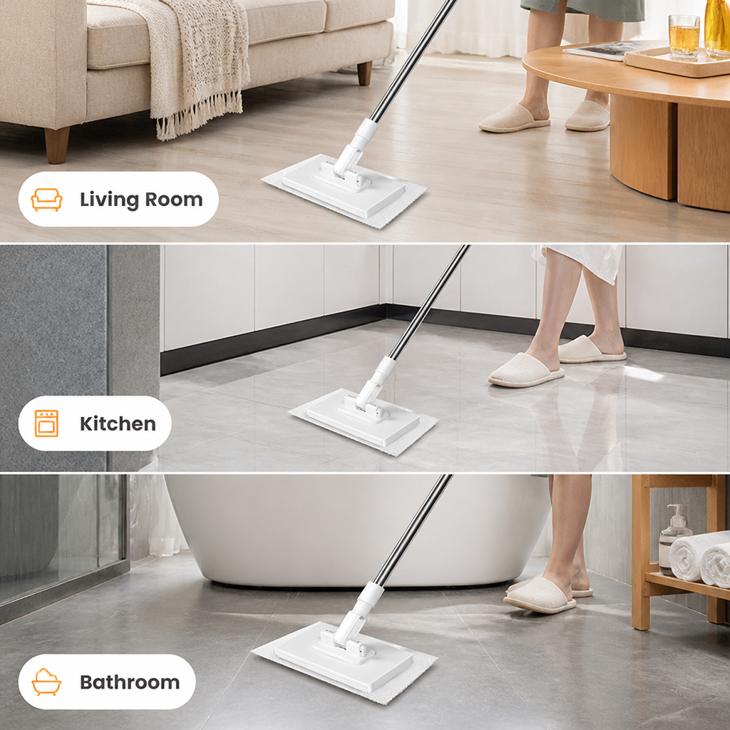 MopMeadow™ Flat Mop — Quick, Easy Floor Cleaning