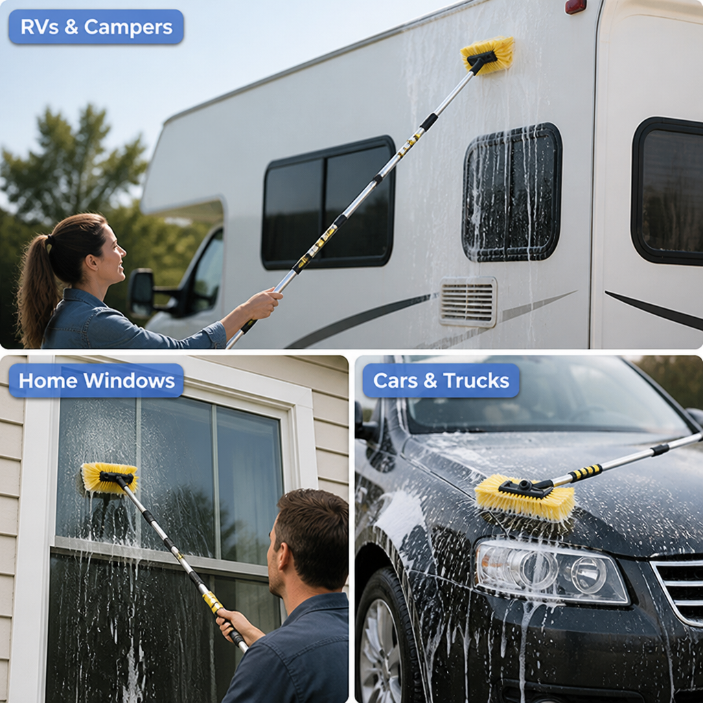 WashReach™ Extendable Car Wash Brush — Reach High Spots