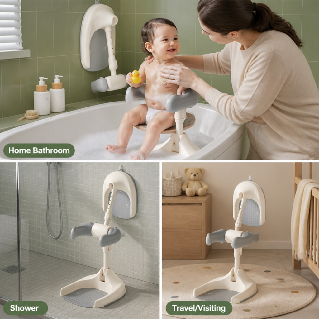 SplashNook™ Adjustable Baby Bath Seat — Steady, Calm Bath Time