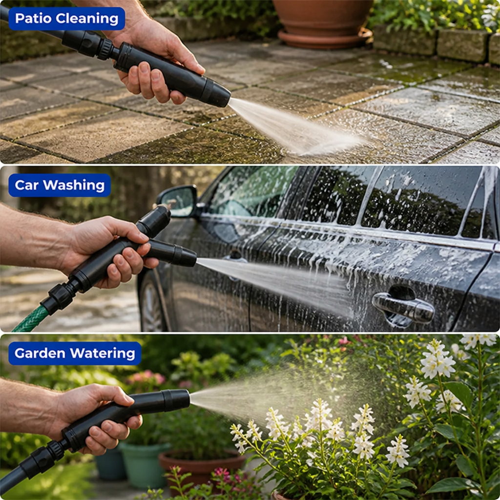JetPetal™ Adjustable Hose Nozzle — Spray Or Mist Easily